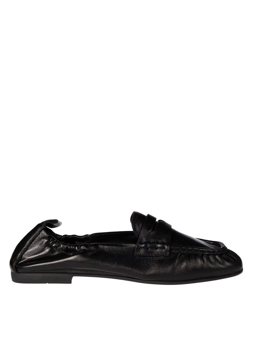 Copenhagen Gathered-Back Penny Loafer Moccasin Flats