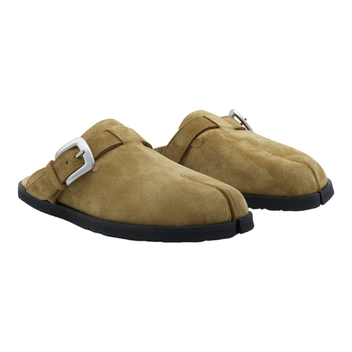 Maison Margiela Closed-Toe Suede Sandals With Adjustable Strap
