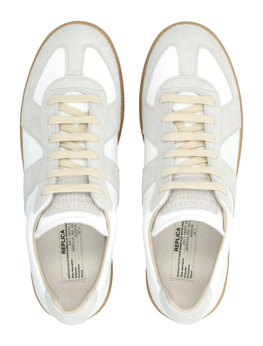 Maison Margiela Replica Leather Suede Vintage Low-Top Sneakers