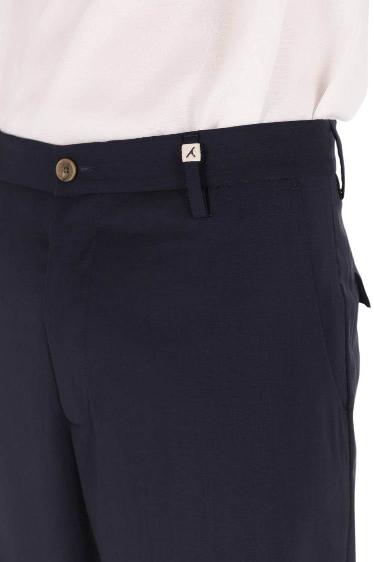 Myths Relaxed-Fit Virgin Wool Pants With Classic Waistband