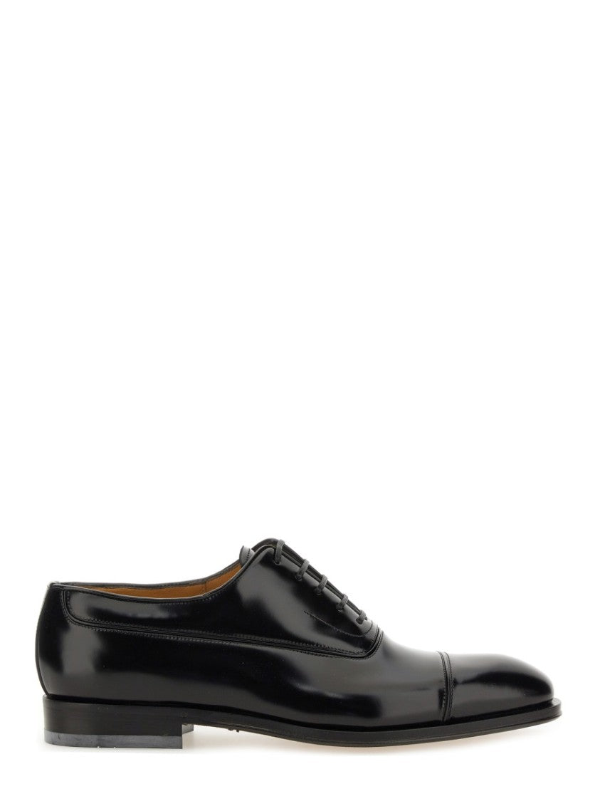 Ferragamo Oxford Lace-Up Shoes With Polished Finish