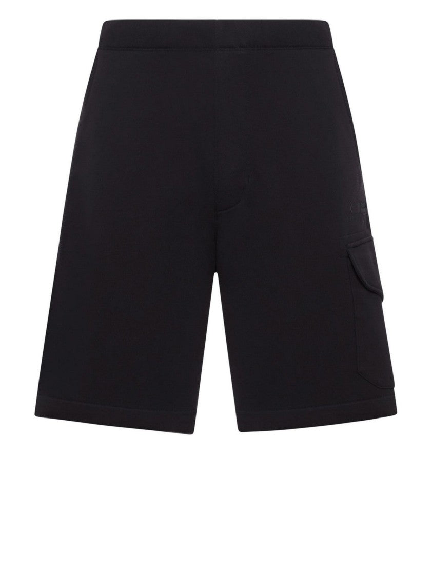 C.P. Company Brushed Cotton Bermuda Shorts With Drawstring Waist And Logo Detail