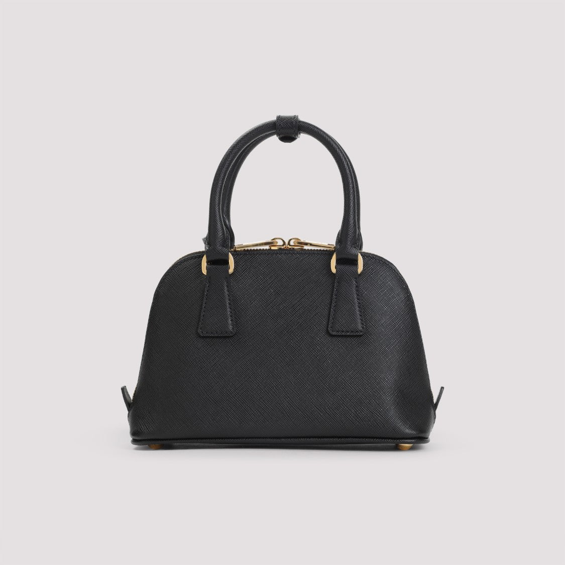 Prada Structured Black Calf Leather Handbag