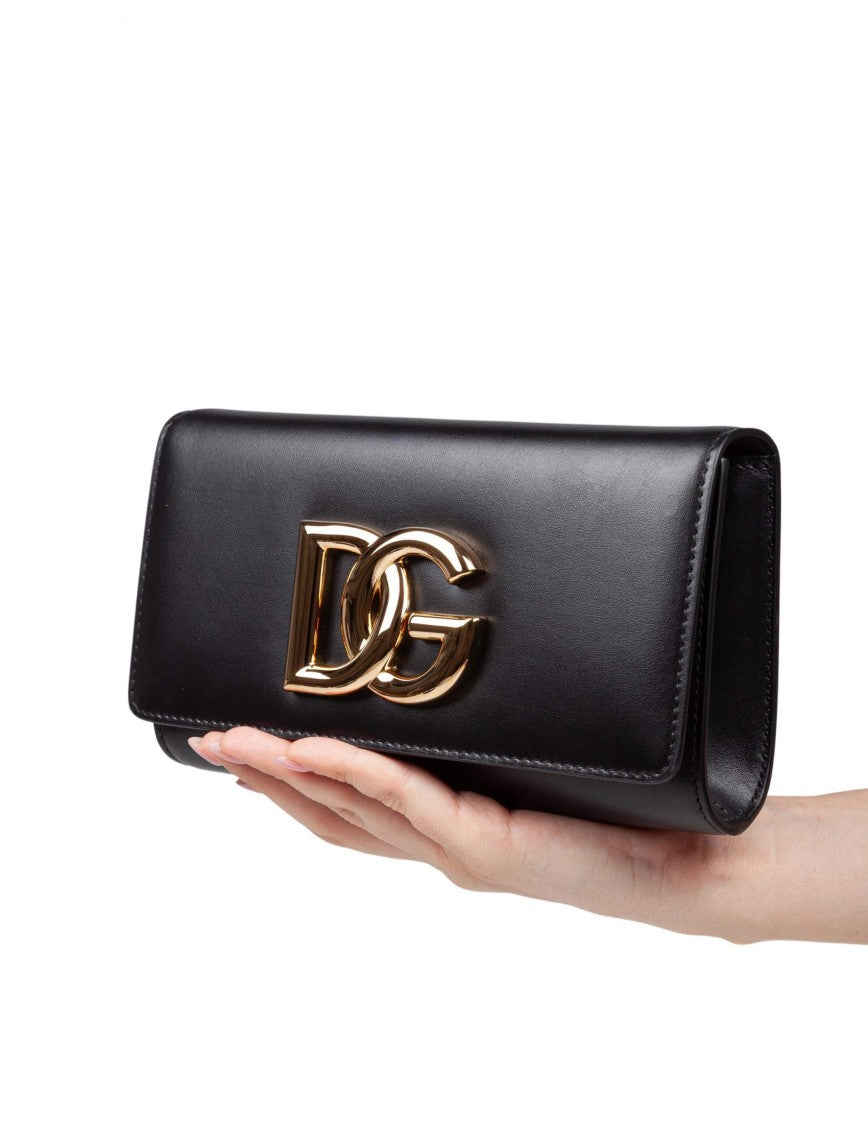 Dolce & Gabbana Black Calfskin Shoulder Bag