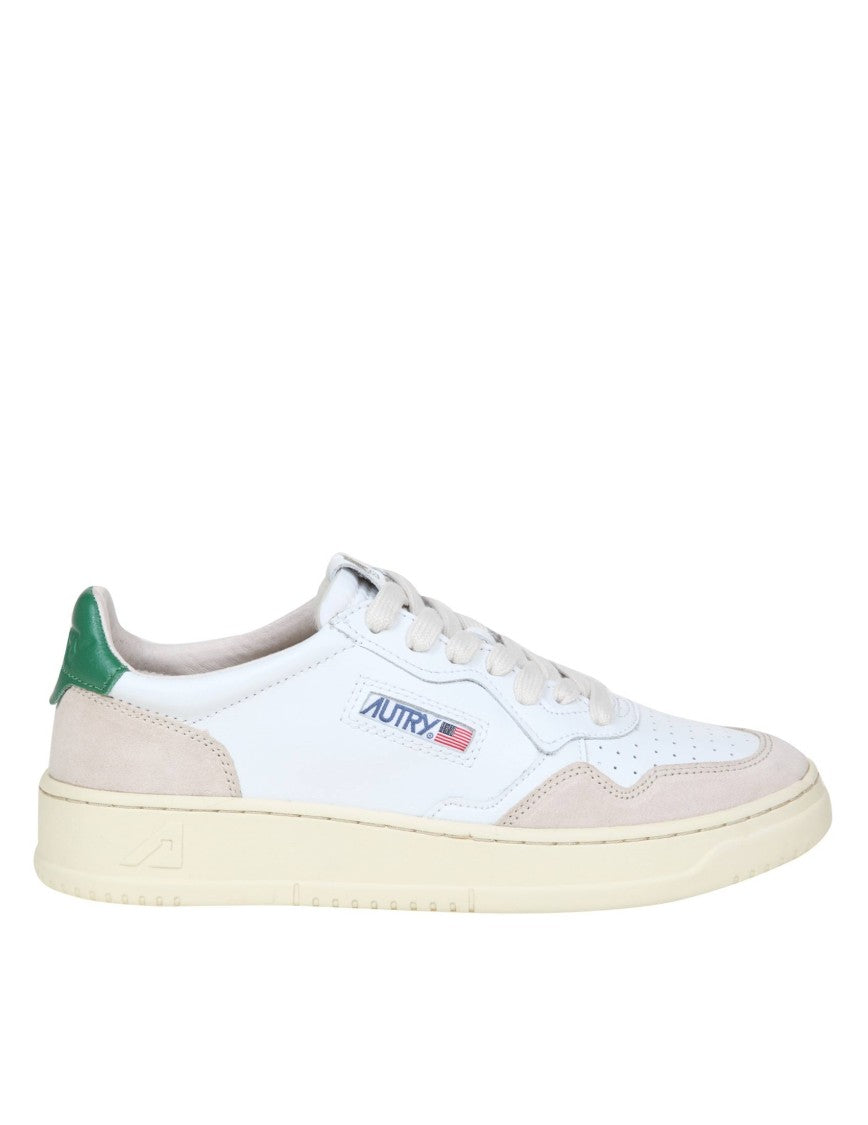 Autry Sneakers In Leather And Suede Color White