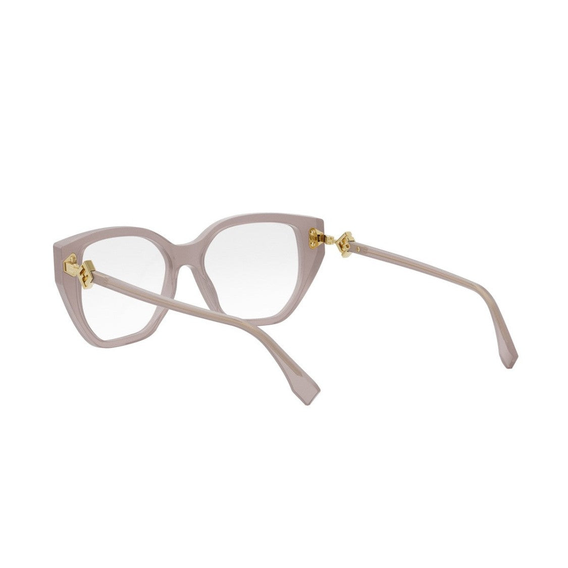 Fendi Pink Ff Diamond Acetate Rectangular Sunglasses