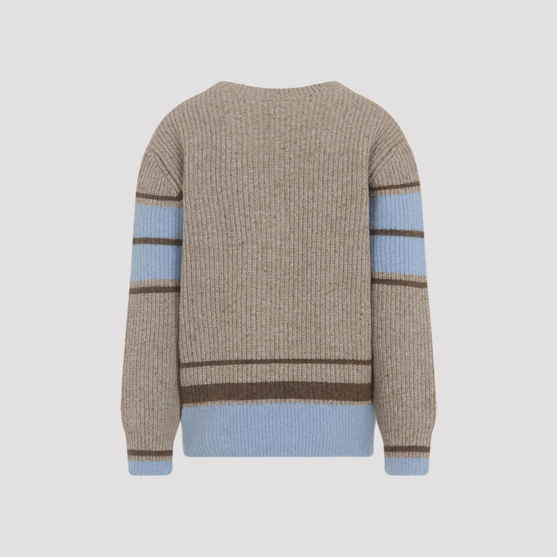 Ami College Beige Wool Sweater