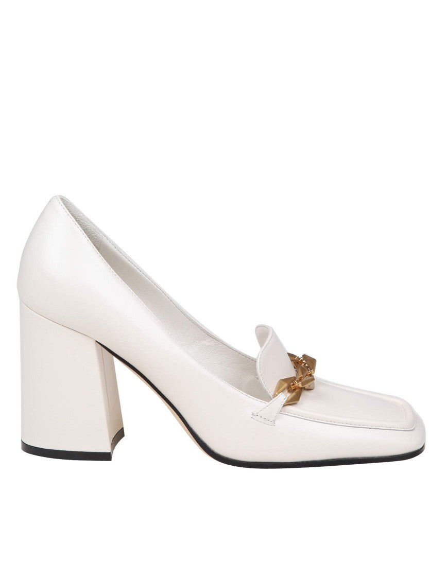 Jimmy Choo Cream White Leather Pump