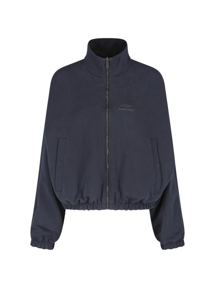 Balenciaga Black High Collar Sporty Jacket