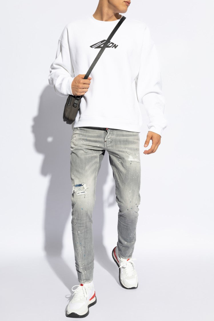 Dsquared2 Crewneck Sweatshirt With Stylized Logo