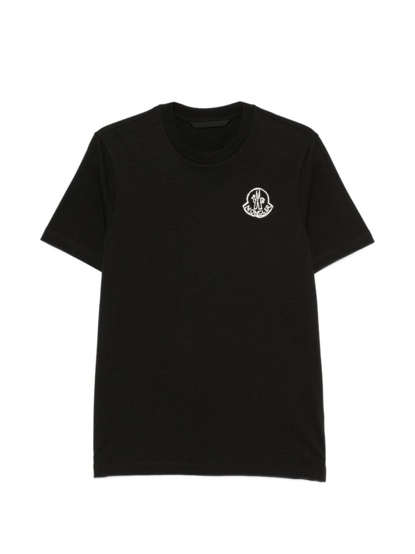Moncler Logo Patch Cotton Jersey T-Shirt