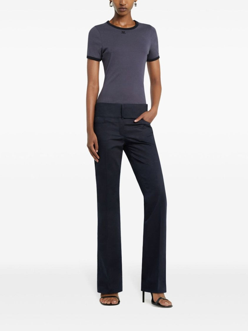 Courrèges Fitted Short-Sleeve Top
