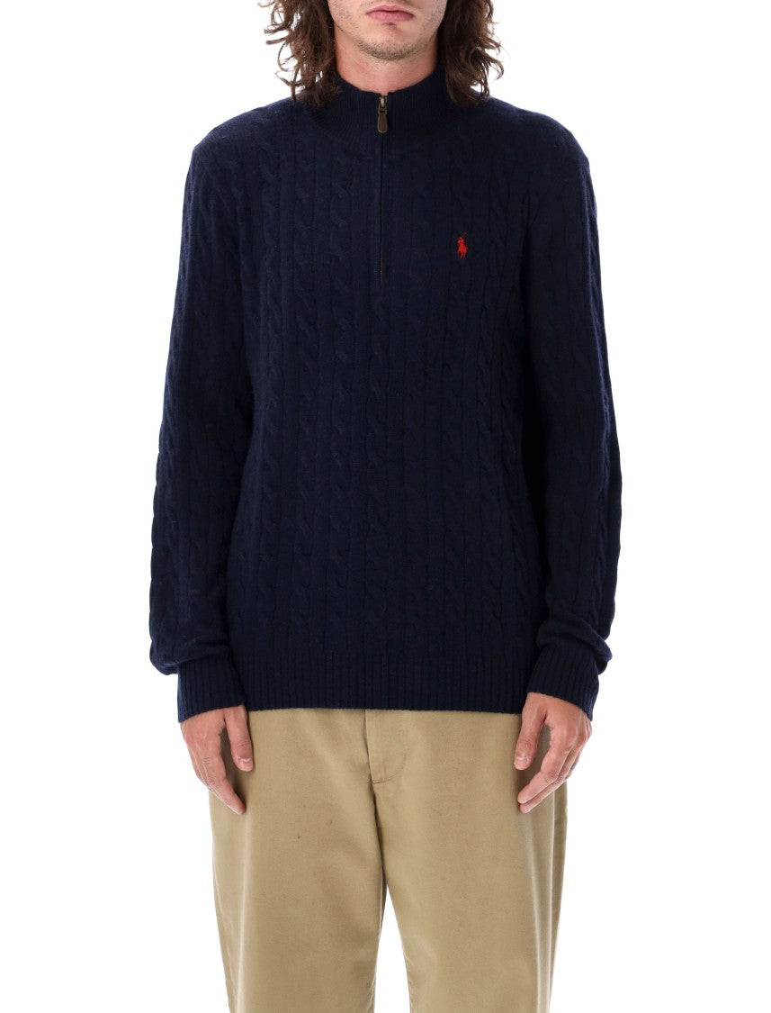 Polo Ralph Lauren Textured Cable Knit Half-Zip Sweater