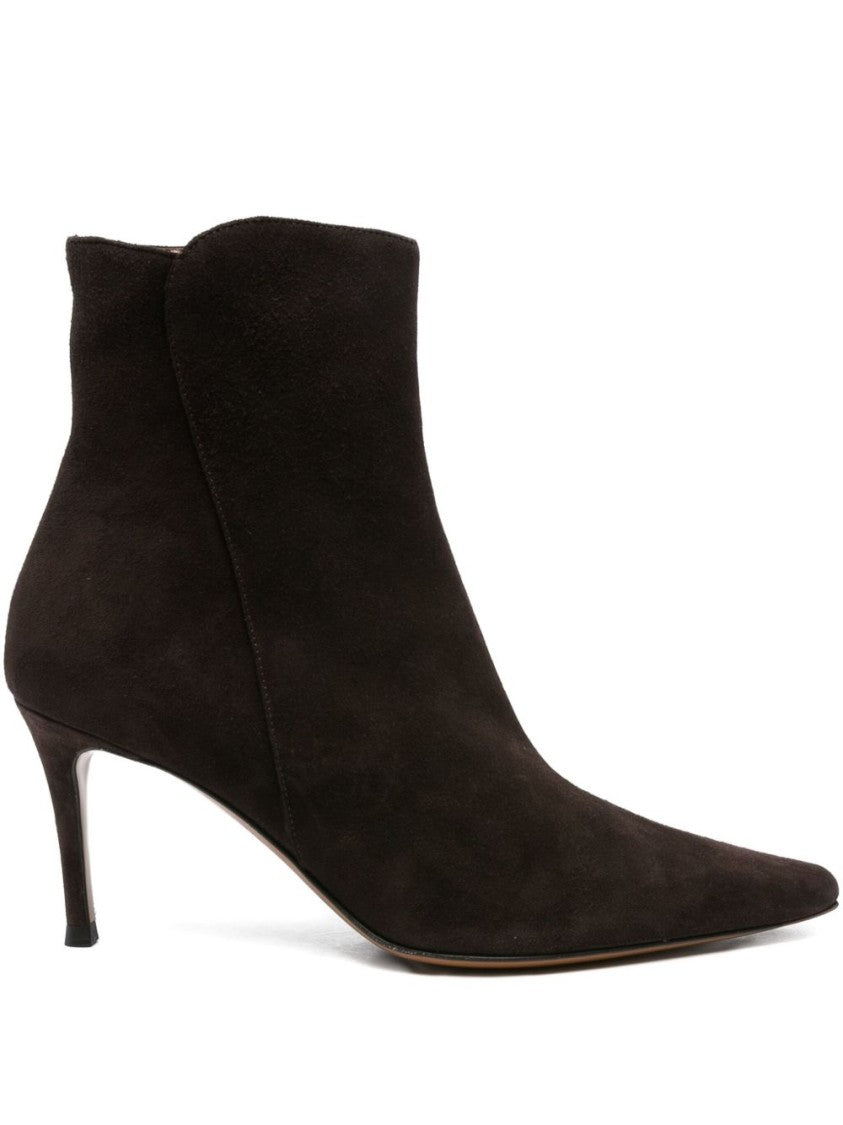 Roberto Festa Pointed Toe Ankle Boots With Mid-Height Stiletto Heel
