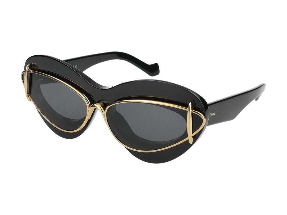 Loewe Black Cat-Eye Metal Sunglasses