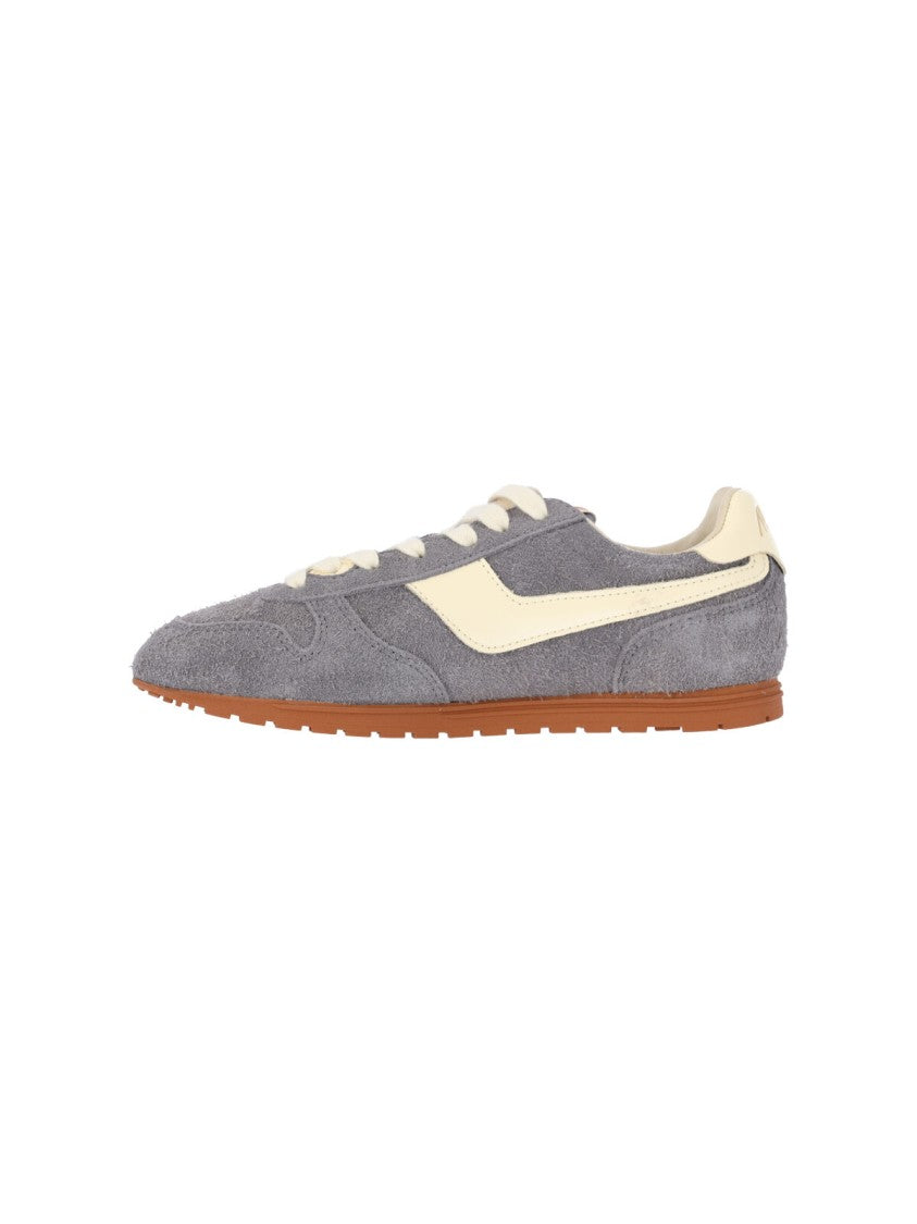Autry Low-Top Grey Suede Sneakers With Contrast Detailing