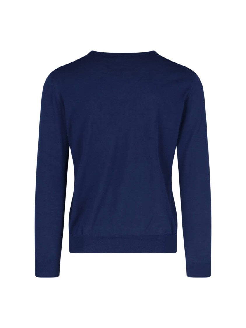 Drumohr V-Neck Sweater – Navy