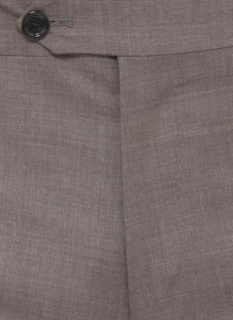 Lardini Brown Wool Lapel Pin Suit