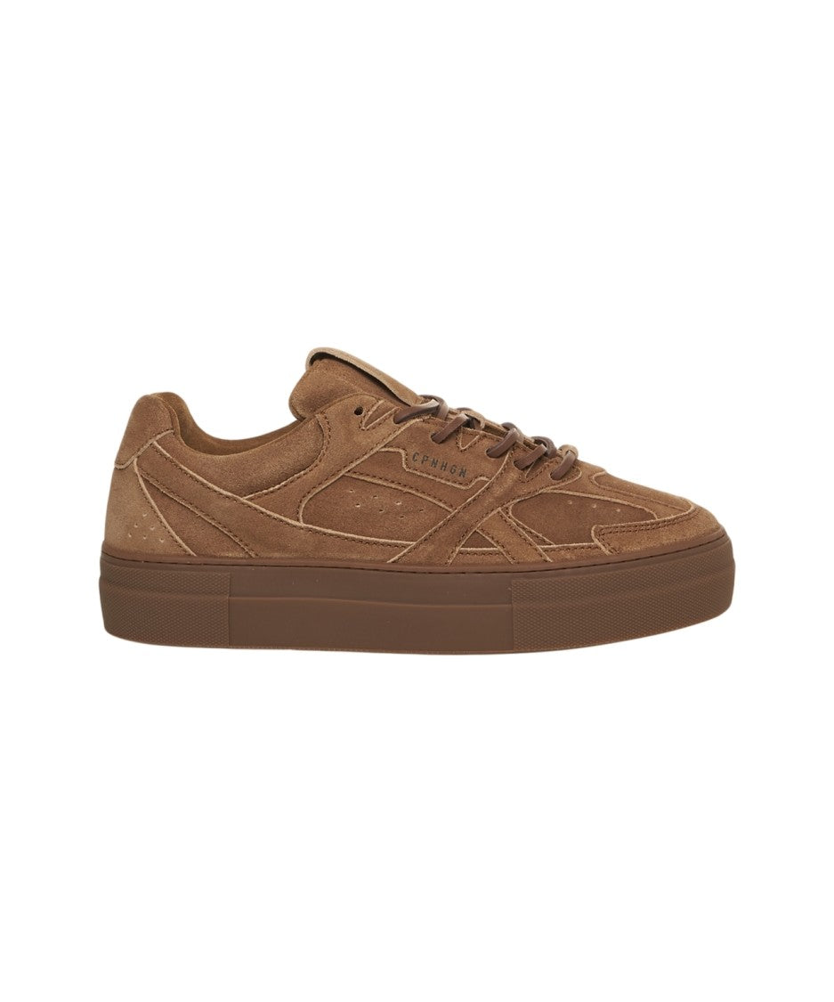 Copenaghen Suede Platform Sneakers With Lace-Up Closure