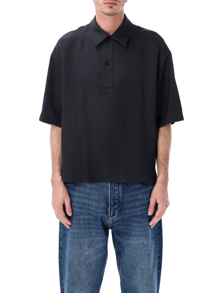Studio Nicholson Lemmer Boxy Short Sleeve Linen Shirt
