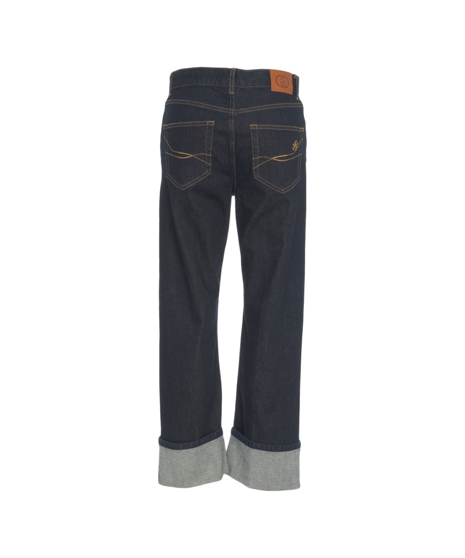 Liu Jo Straight Leg Jeans With Rolled Hem