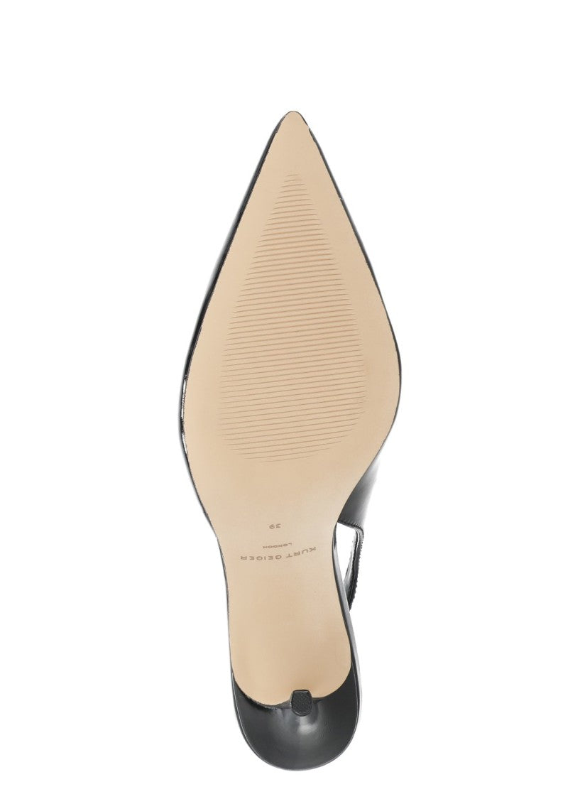 Kurt Geiger Black Rhinestone Patent Leather Pumps