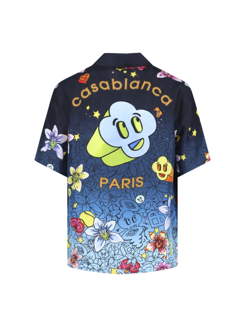 Casablanca "Graffiti Repeat" Shirt – Blue