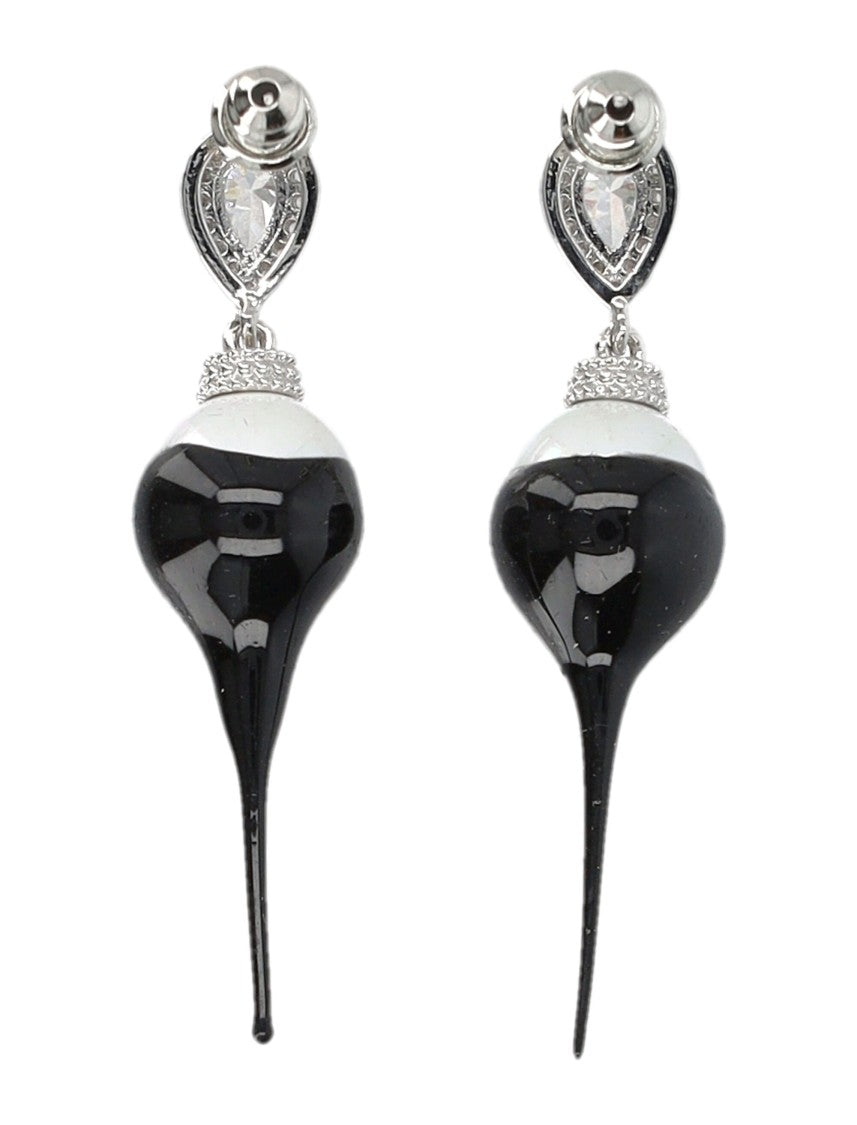 Ottolinger Black Dipped Pearl Drop Earrings