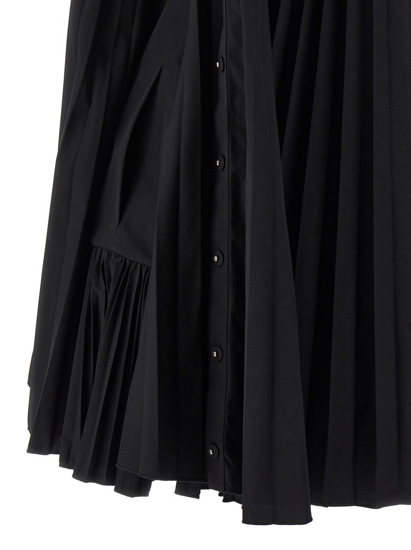 Giovanni Bedin Pleated Mini Dress With Modular Cape