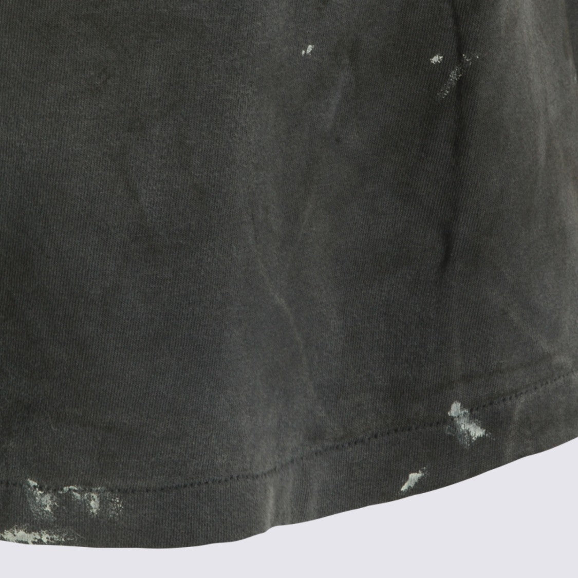 Saint Mxxxxxx Washed Black Graphic T-Shirt With Distressed Finish