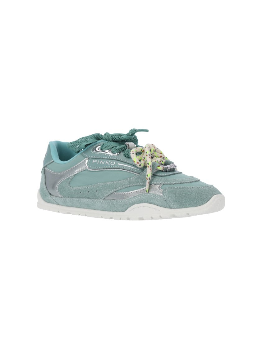 Pinko Blue Yulia 01 Calf Leather Sneakers