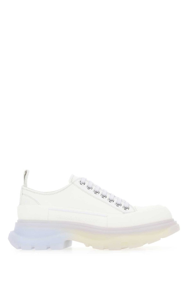Alexander Mcqueen Chalk Canvas Tread Slick Sneakers