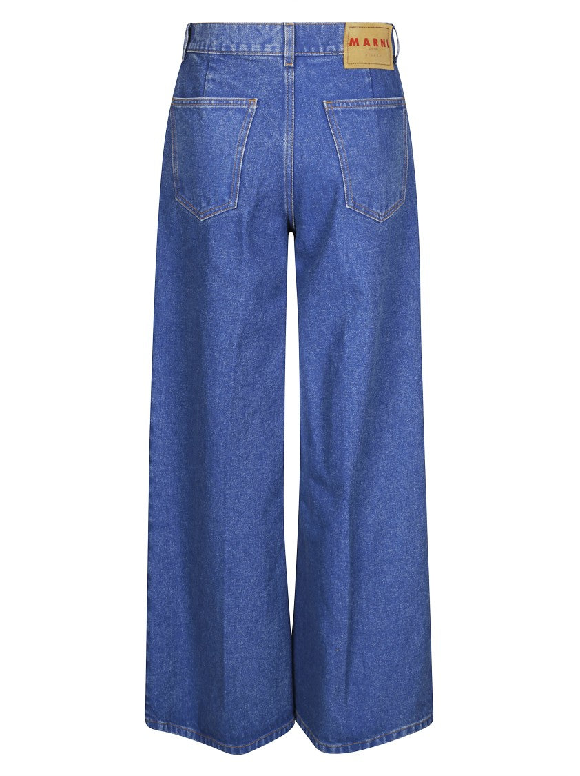 Marni Wide-Leg Denim Pants With High Waist