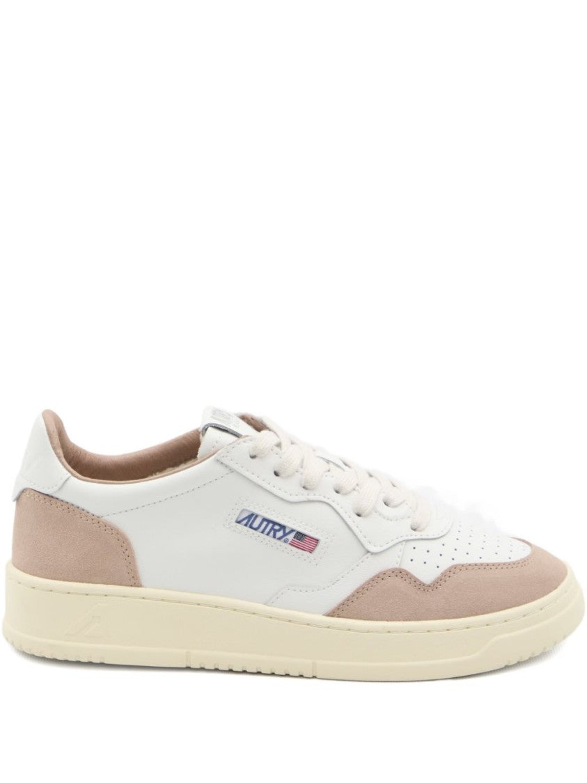 Autry White Suede Inserts Lace-Up Sneakers