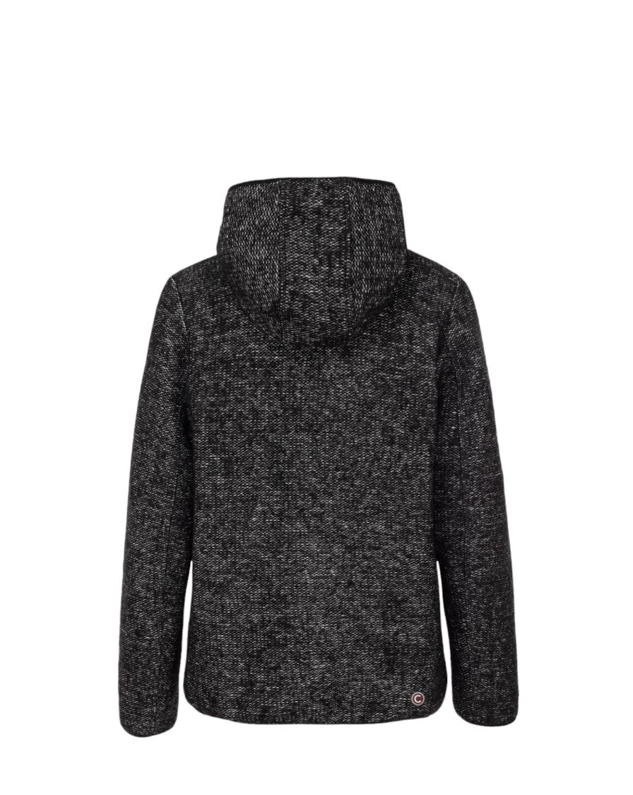 Colmar Originals Black Virgin Wool Blend Fabric Hoodie