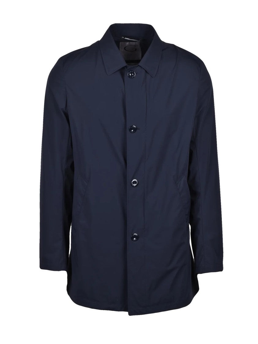 Gimo S Nylon Spandex Short Trench Coat