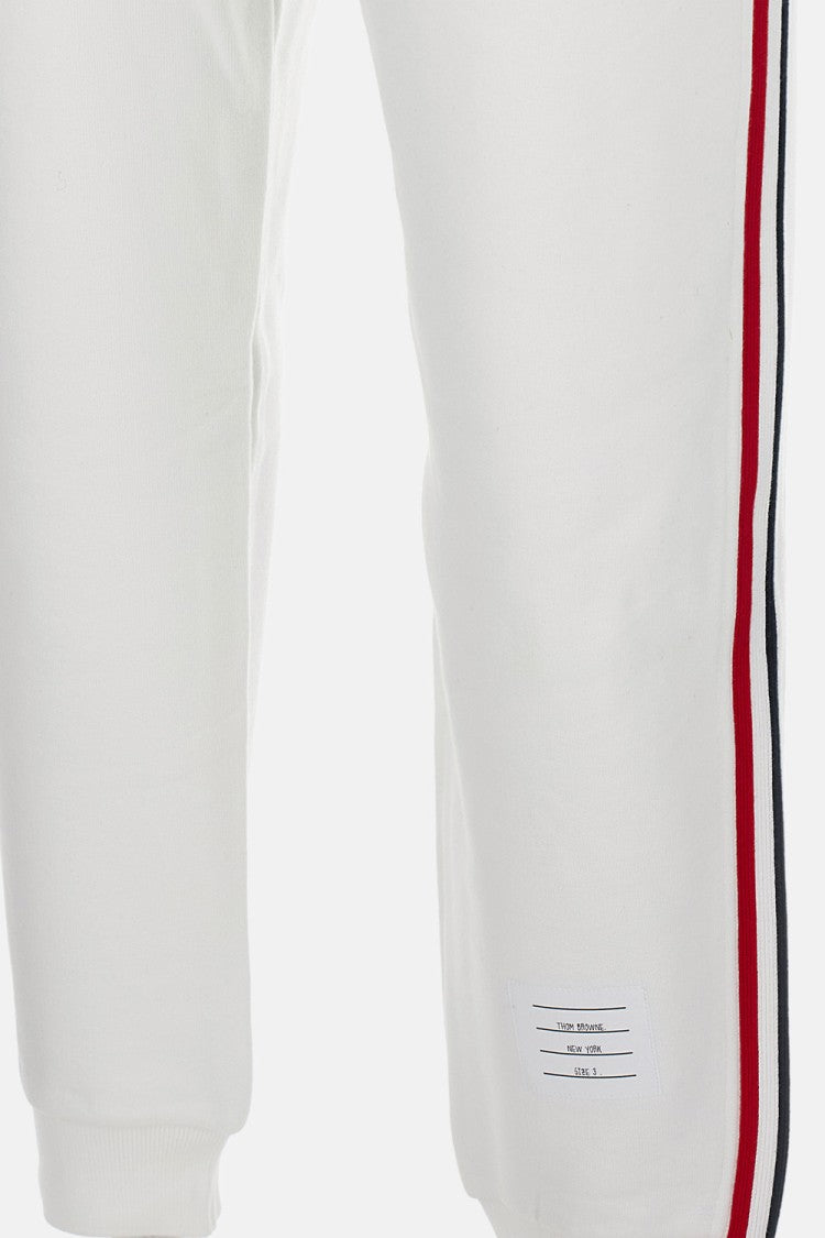 Thom Browne Sweatpants With Adjustable Drawstring And Contrasting Side Stripes
