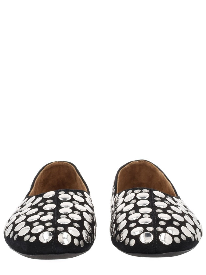 Khaite Jane Silver Studded Flats