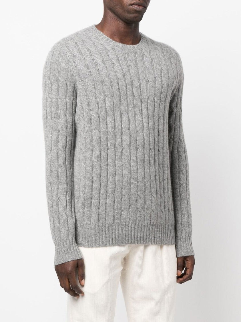 Polo Ralph Lauren Cable-Knit Cashmere Sweater With Ribbed Trims