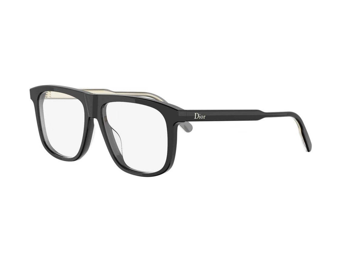 Dior Black Cd50153i Square Plastic Eyeglasses