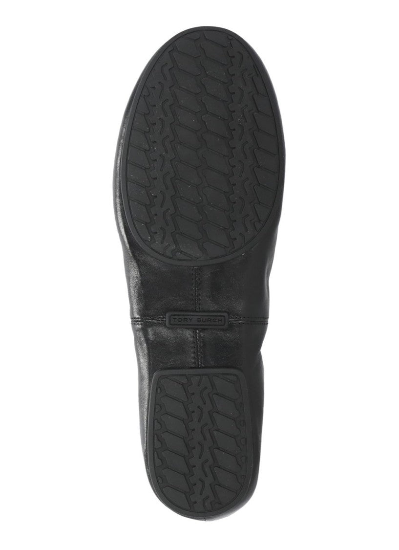 Tory Burch Black Reva Leather Flats