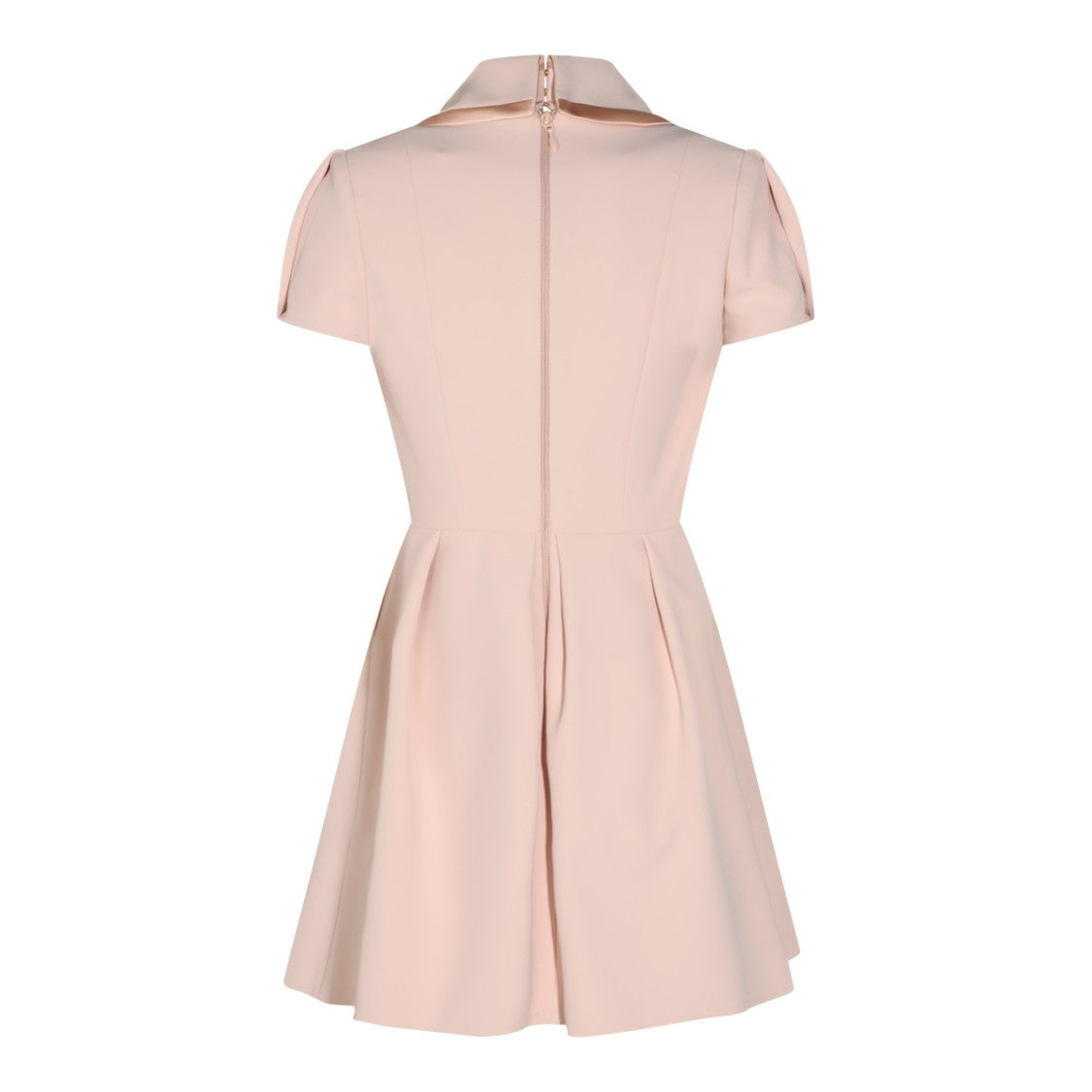 Elisabetta Franchi A-Line Mini Dress With Satin Trimmed V-Neckline