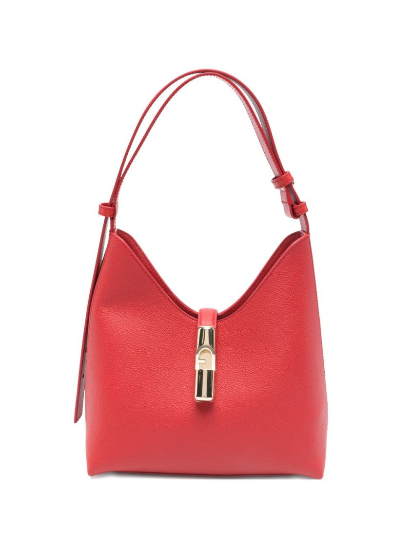 Furla Red Gold-Tone Hardware Shoulder Bag