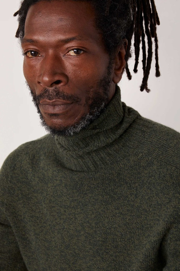 Officine Generale Italian Virgin Wool Turtleneck Sweater