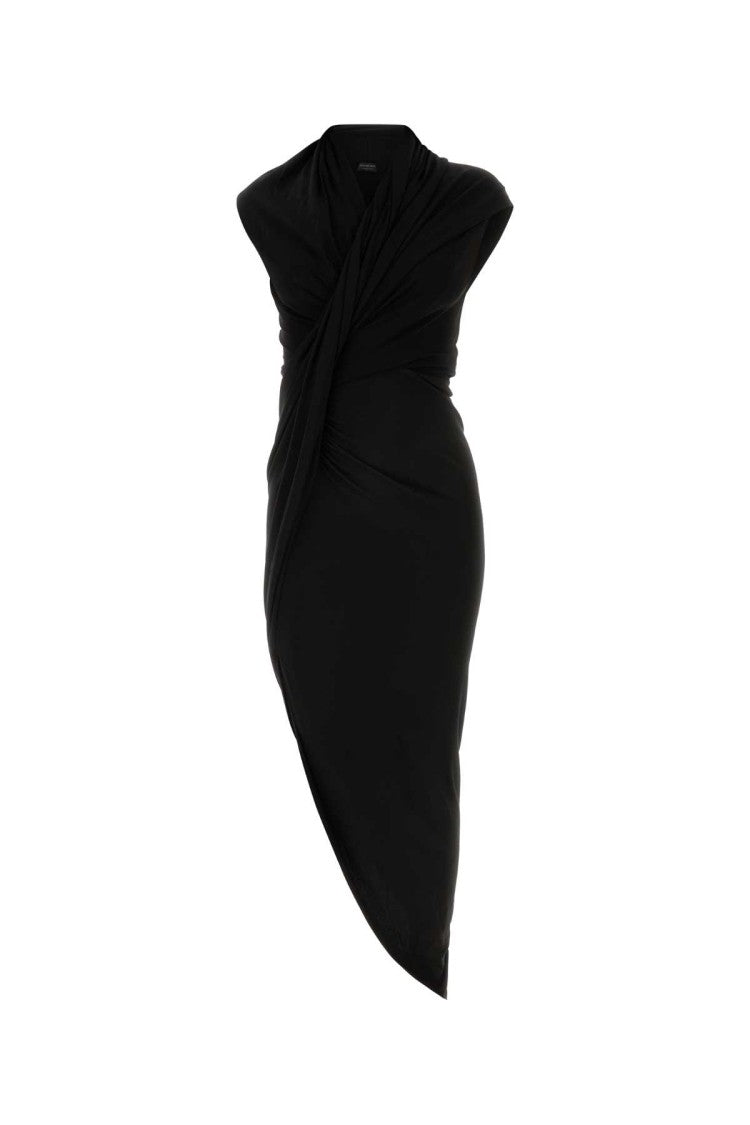 Balenciaga Black Stretch Crepe Dress