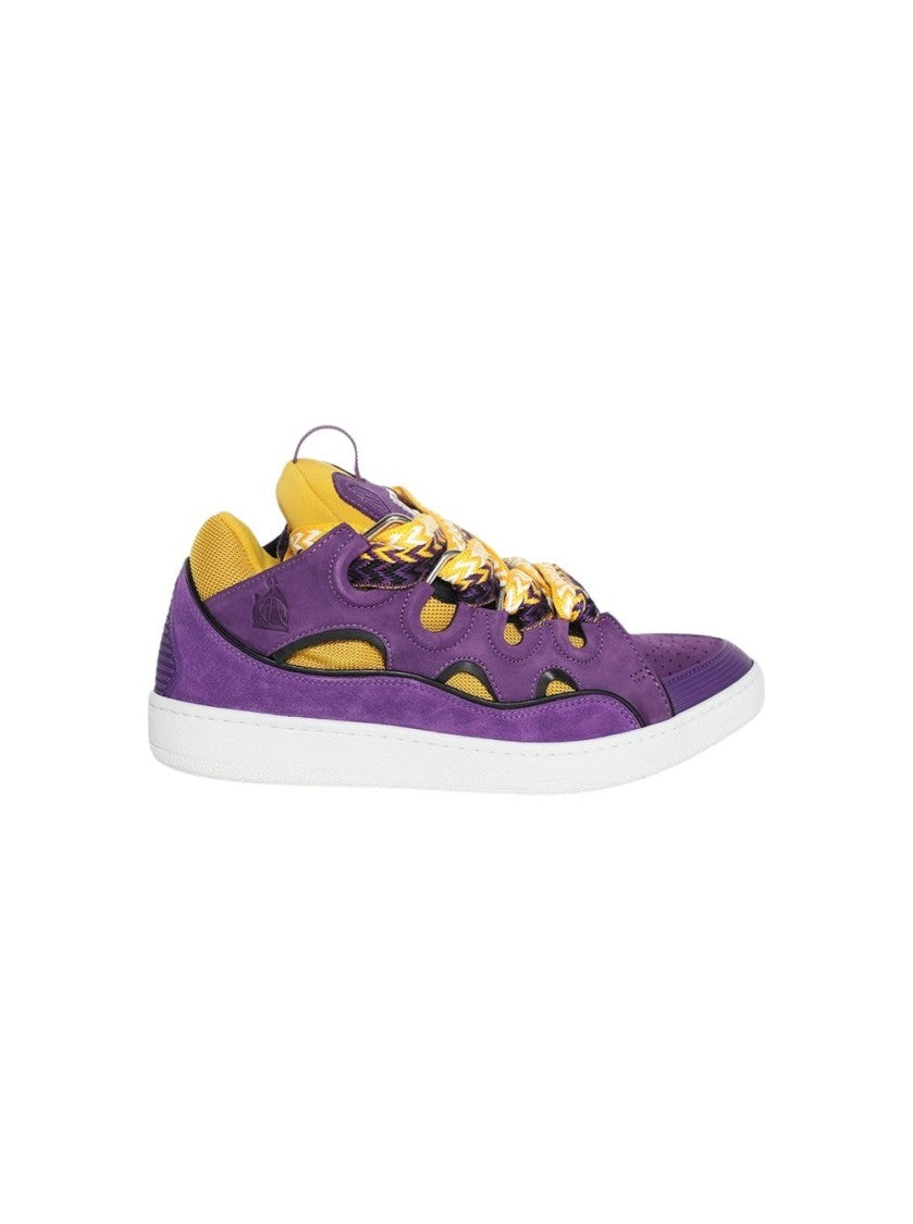 Lanvin Curb Sneakers Purple And Yellow