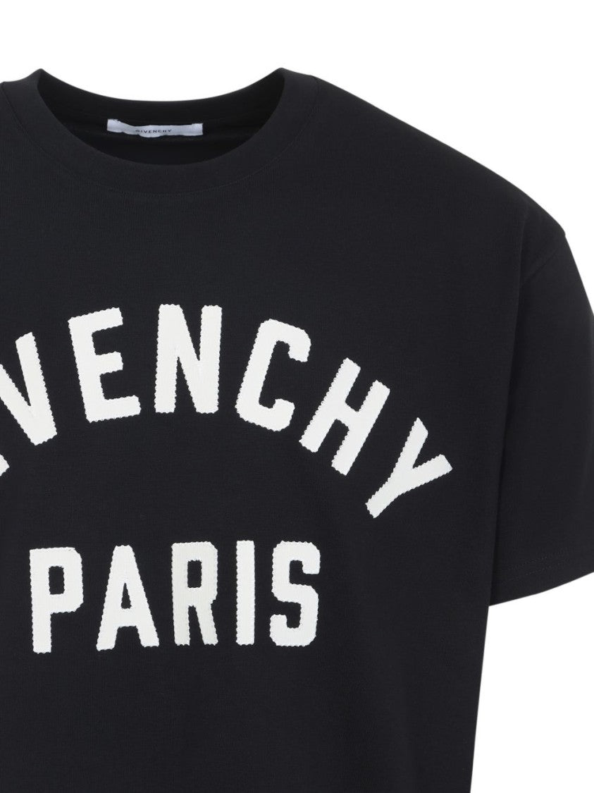 Givenchy Silk And Nylon Contrast Text T-Shirt