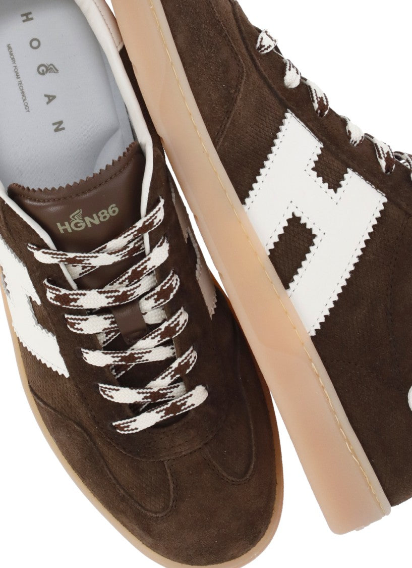 Hogan Brown Cool Iconic H Sneakers