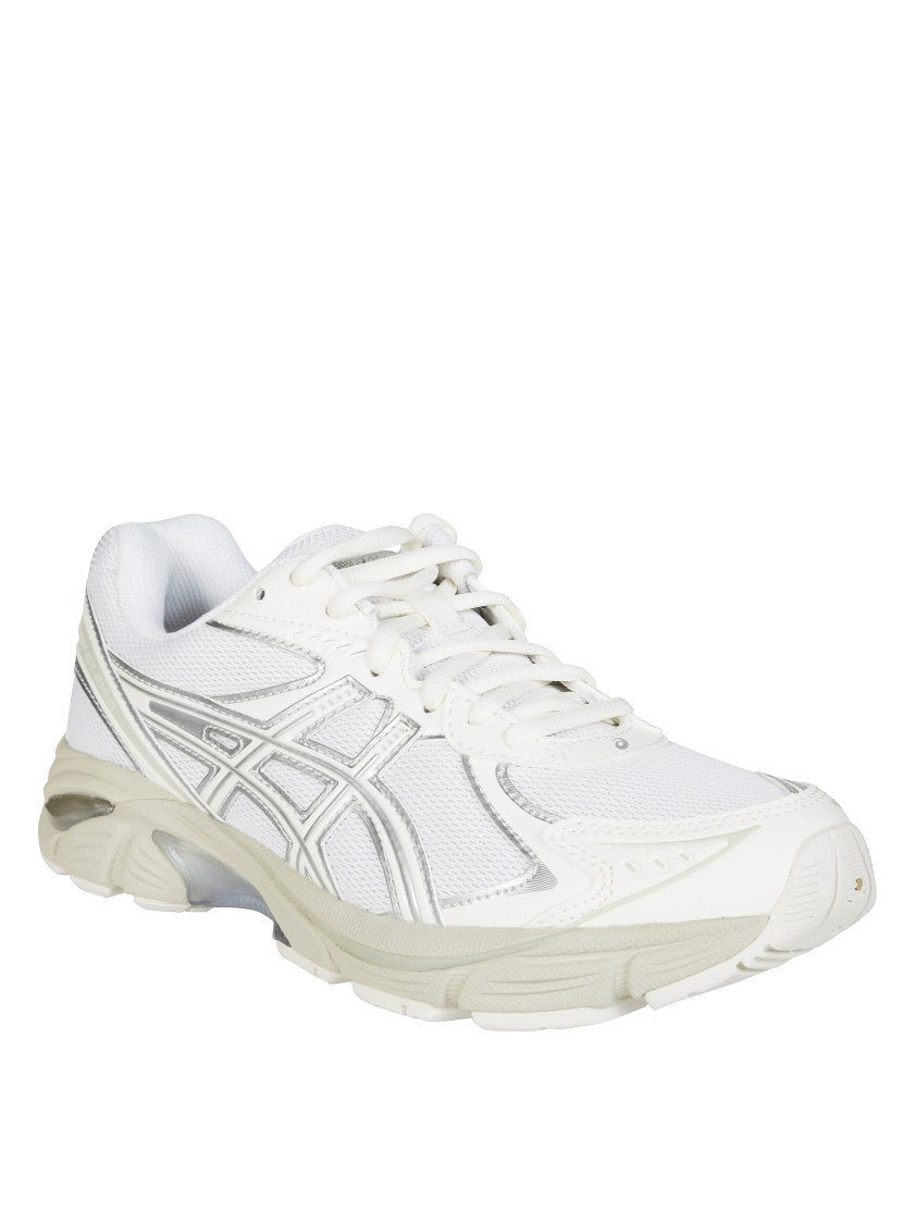 Asics Gt2160 White Mesh Athletic Sneakers With Silver Accents