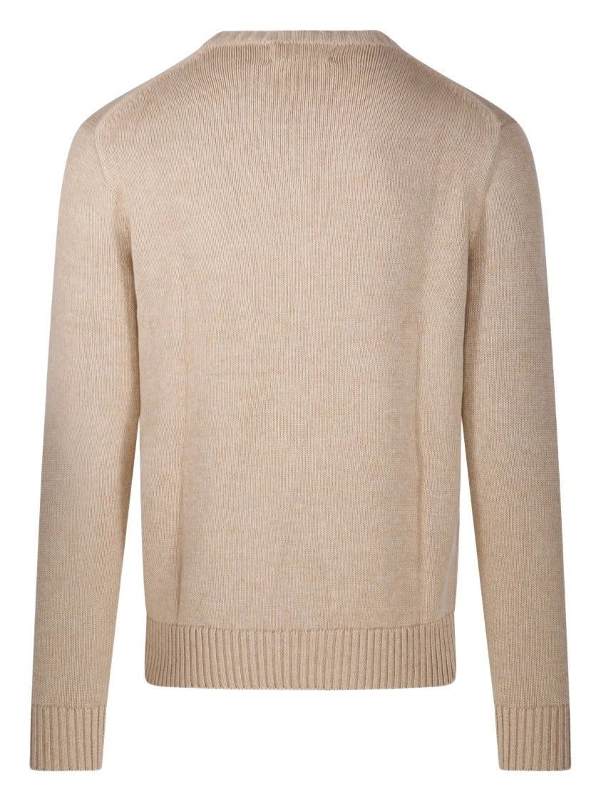 Polo Ralph Lauren Neutral Sweater Crew Neck Cotton Sweater